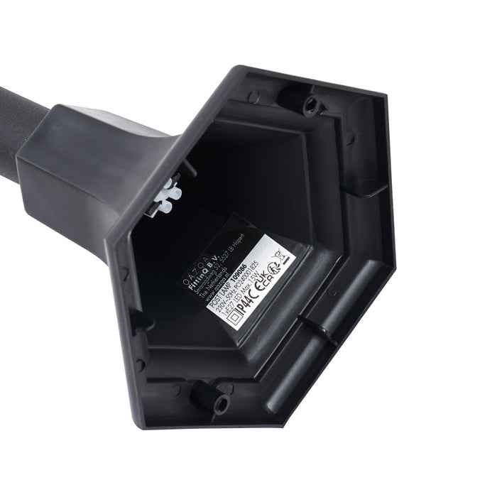 QAZQA Klassieke buitenpaal zwart 122cm IP44 - New Haven Hammered