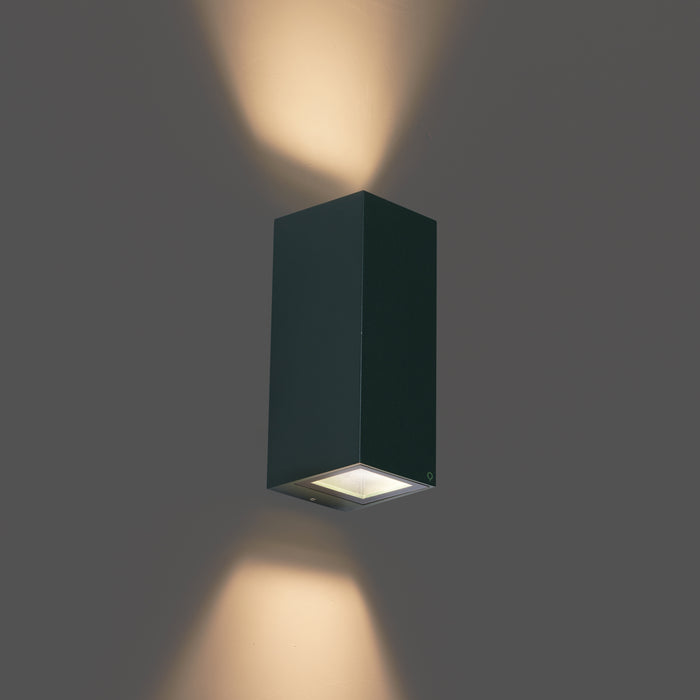 QAZQA Moderne wandlamp donkergroen 2-lichts GU10 70mm IP54 - Baleno