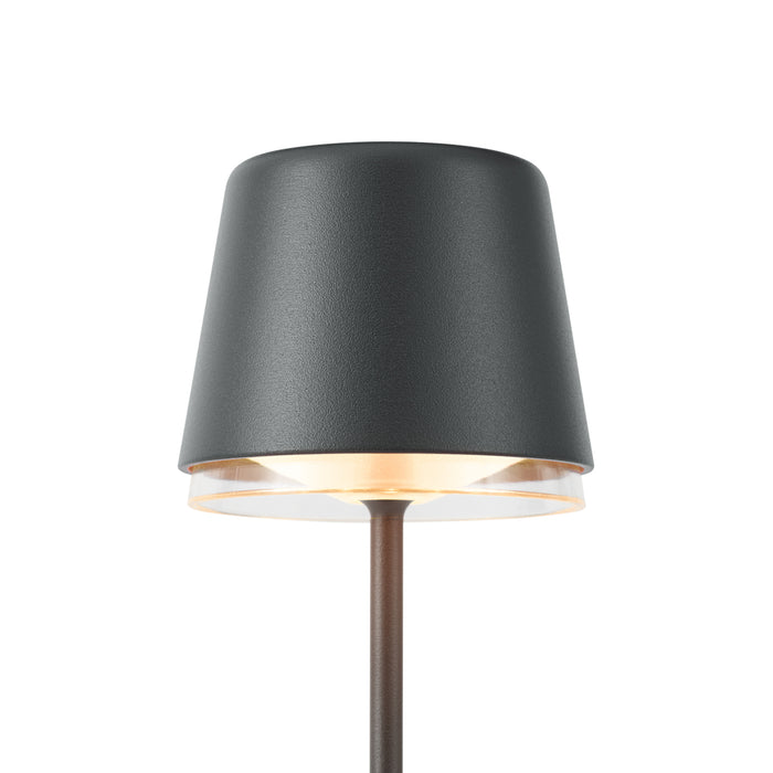 QAZQA Tafellamp zwart incl. LED IP65 oplaadbaar met laadstation -