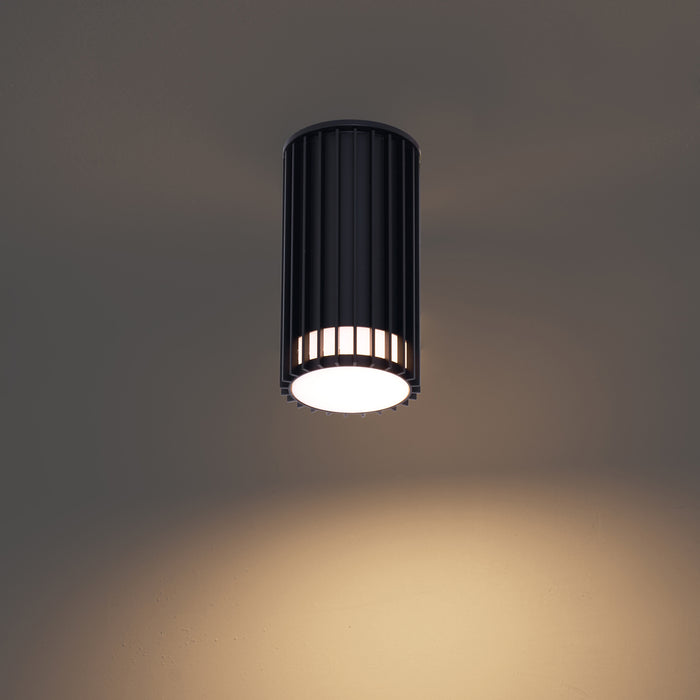 QAZQA Design buiten plafondlamp zwart IP44 - Boris