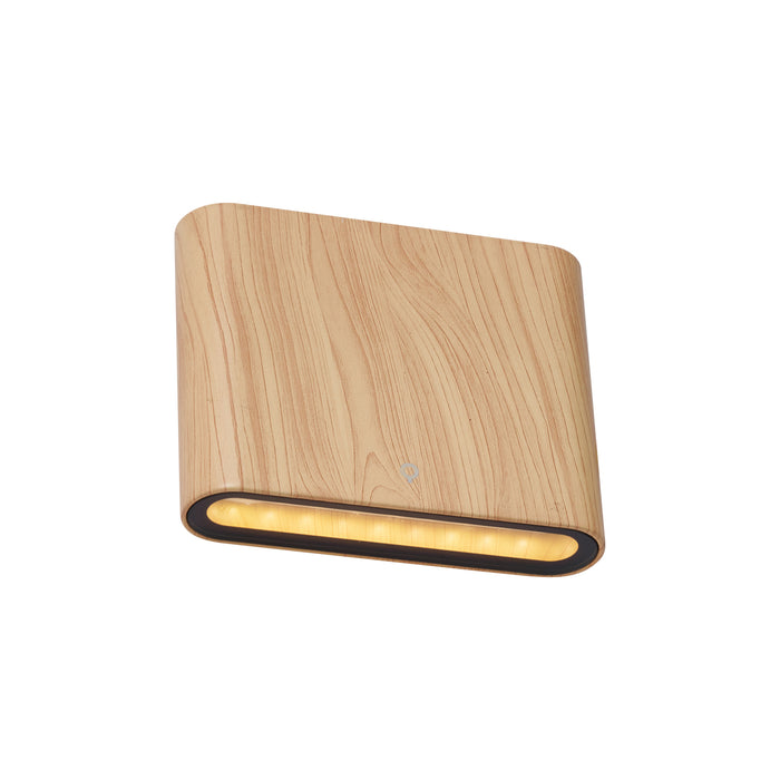 QAZQA Scandinavische buiten wandlamp hout print 11,5cm incl. LED IP65