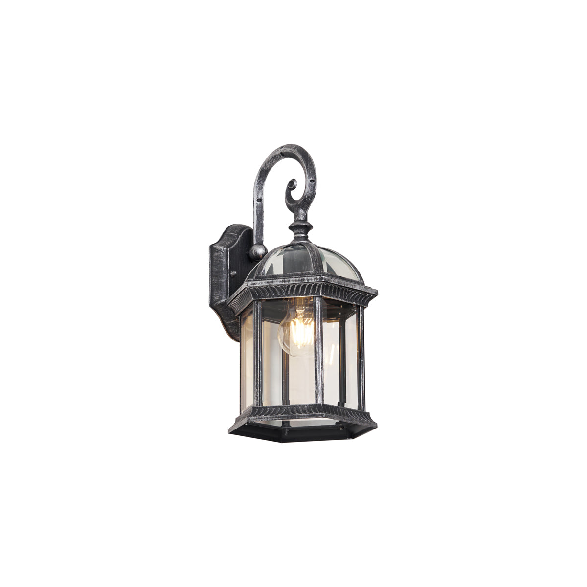QAZQA Klassieke buiten wandlamp antiek zilver IP44 - Glasgow