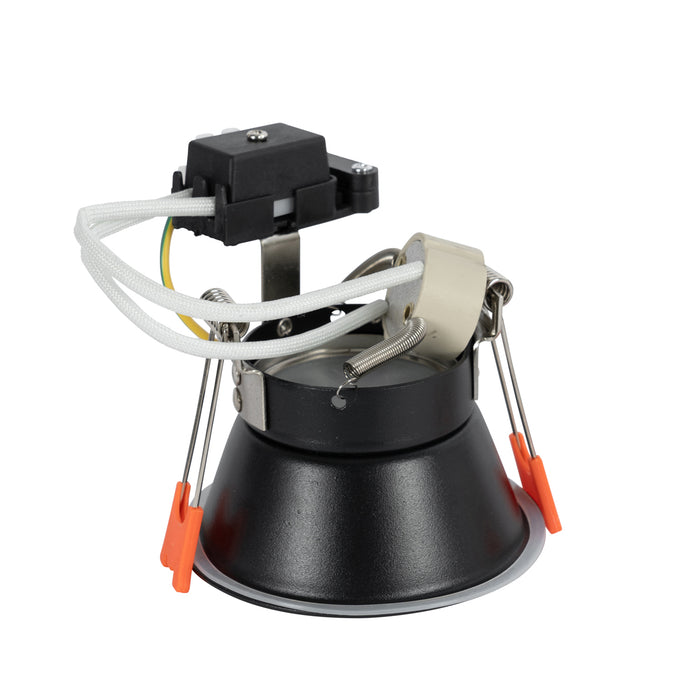 QAZQA Smart inbouwspot zwart IP44 incl. Wifi GU10 50mm - Dept