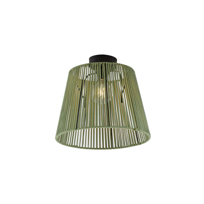 QAZQA Japandi buiten plafondlamp met groen touw IP54 - Jayla