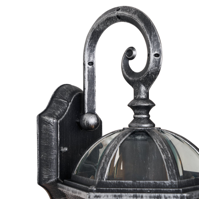 QAZQA Klassieke buiten wandlamp antiek zilver IP44 - Glasgow