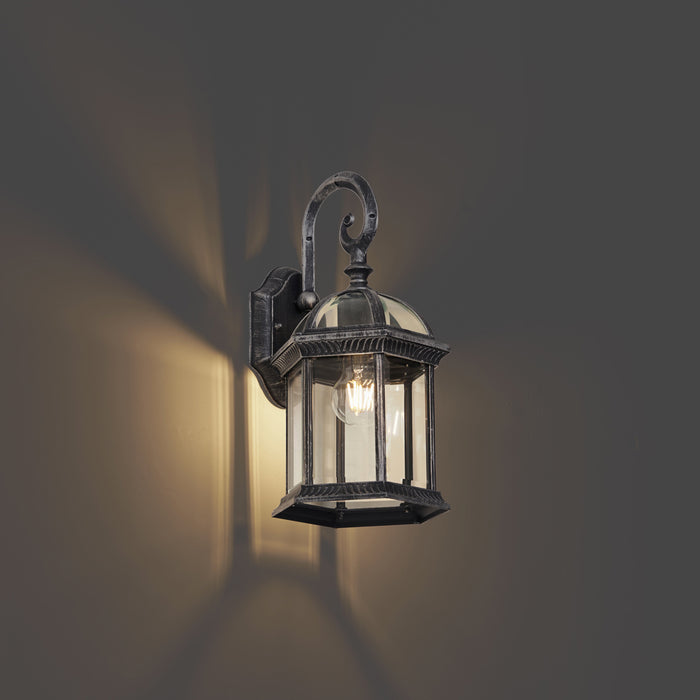 QAZQA Klassieke buiten wandlamp antiek zilver IP44 - Glasgow