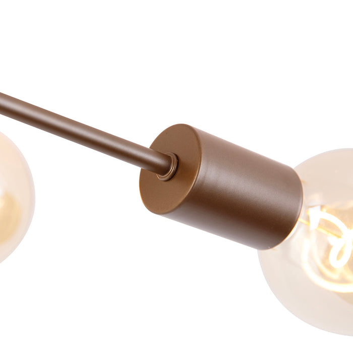 QAZQA Smart plafondlamp donkerbrons 6-lichts incl. 6 Wifi G95 -