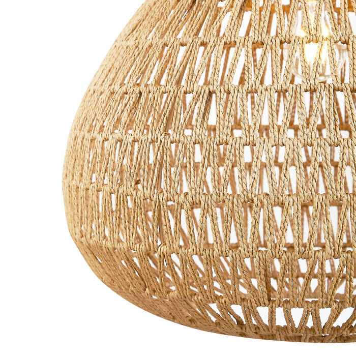 QAZQA Scandinavische hanglamp bruin 45cm - Lina Natural