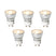LUEDD Set van 5 GU10 3-staps dimbaar LED lamp 35mm 4W 220 lm 3000K