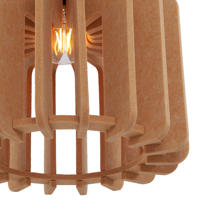 QAZQA Retro hanglamp zwart met oranje 3-lichts - Felt