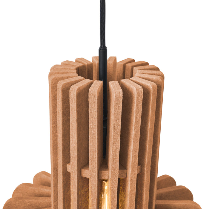 QAZQA Retro hanglamp zwart met oranje 3-lichts - Felt