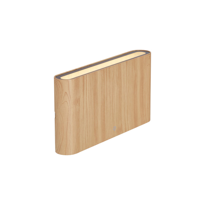 QAZQA Scandinavische buiten wandlamp hout print 17,5cm incl. LED IP65