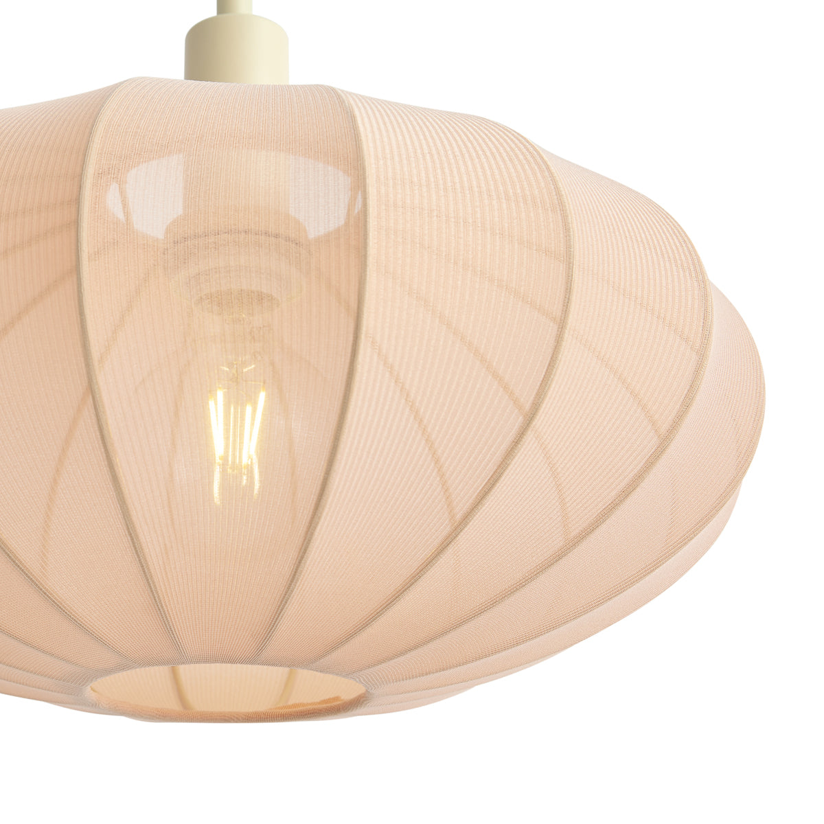 QAZQA Japandi vloerlamp beige met stoffen crème kap - Bida