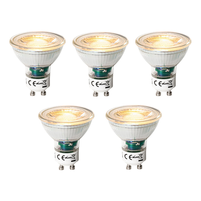 LUEDD Set van 5 GU10 3-staps dimbare LED lampen 6W 460 lm 2000 -