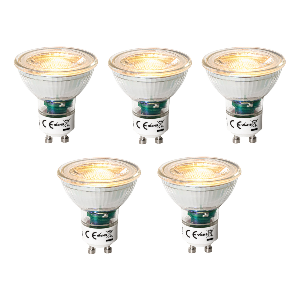 LUEDD Set van 5 GU10 3-staps dimbare LED lampen 6W 460 lm 2000 -
