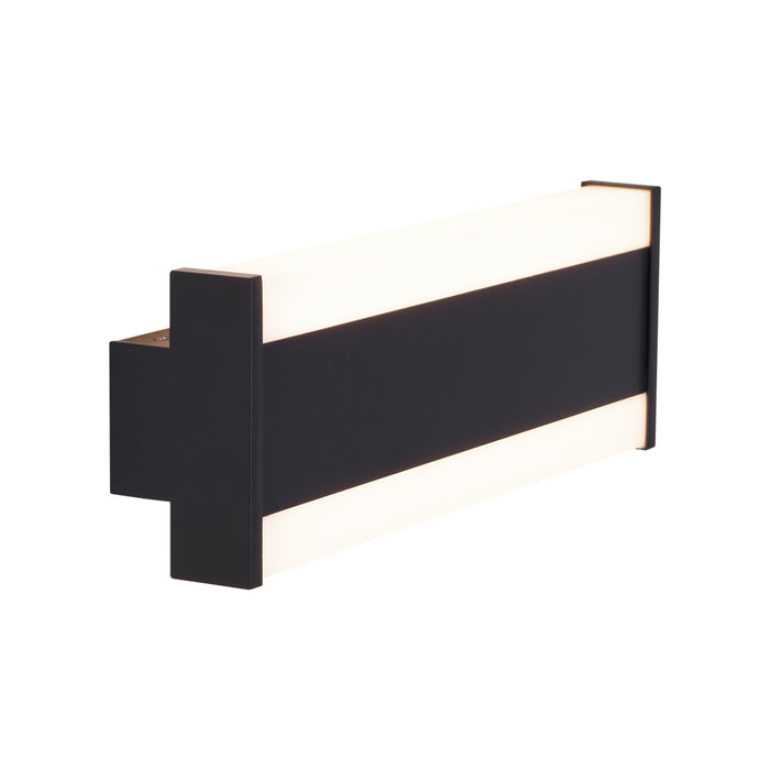 QAZQA Moderne wandlamp zwart 30cm incl. LED CCT IP54 - Vanya