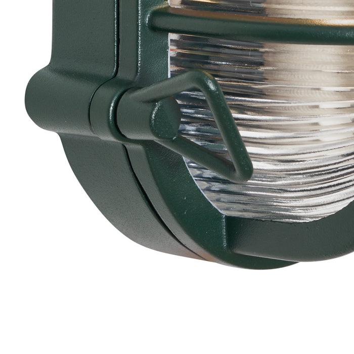 QAZQA Buiten wand- en plafondlamp donker groen ovaal IP44 - Noutica