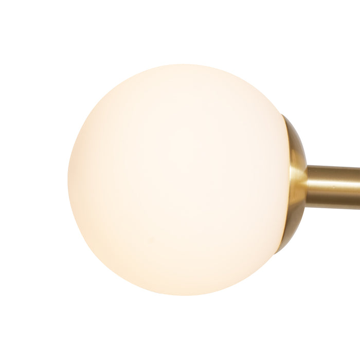 QAZQA Hotel Chique hanglamp goud met opaal wit glas 6-lichts - Monaco