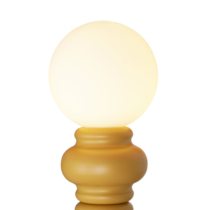 QAZQA Retro vloerlamp okergeel met mat glas - Fedde