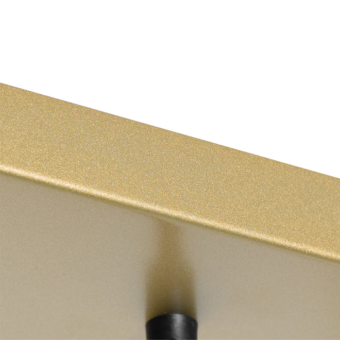 QAZQA Smart hanglamp messing met blauw en groen glas 8-lichts incl. 8