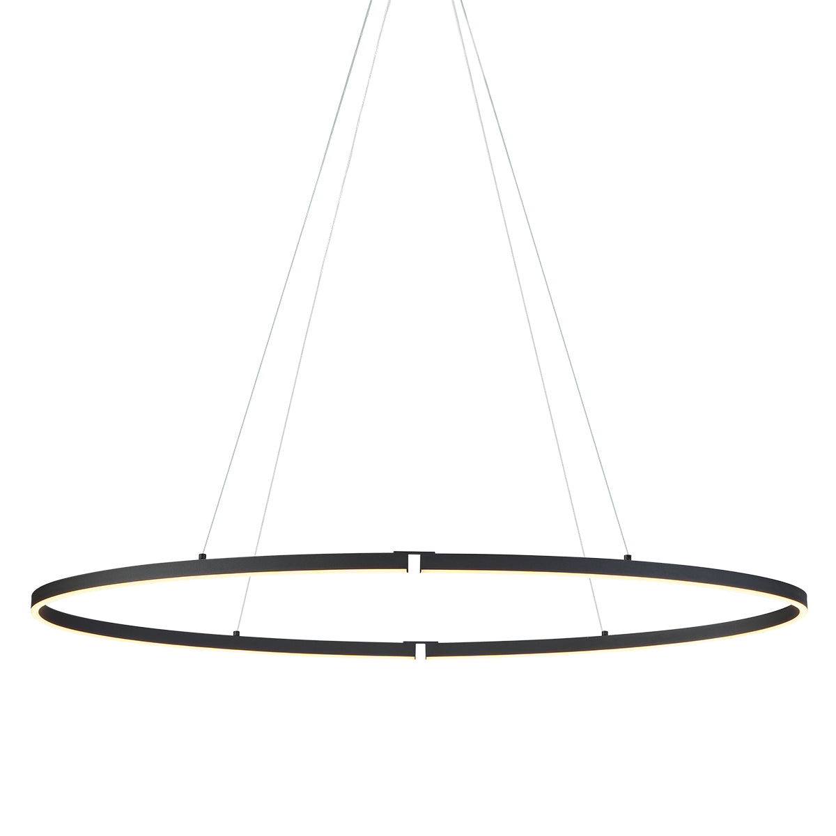 QAZQA Design hanglamp zwart ovaal 120cm incl. LED 3-staps dimbaar -