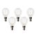 LUEDD Set van 5 E14 dimbare LED lamp P45 helder glas 3W 250 lm 2700K
