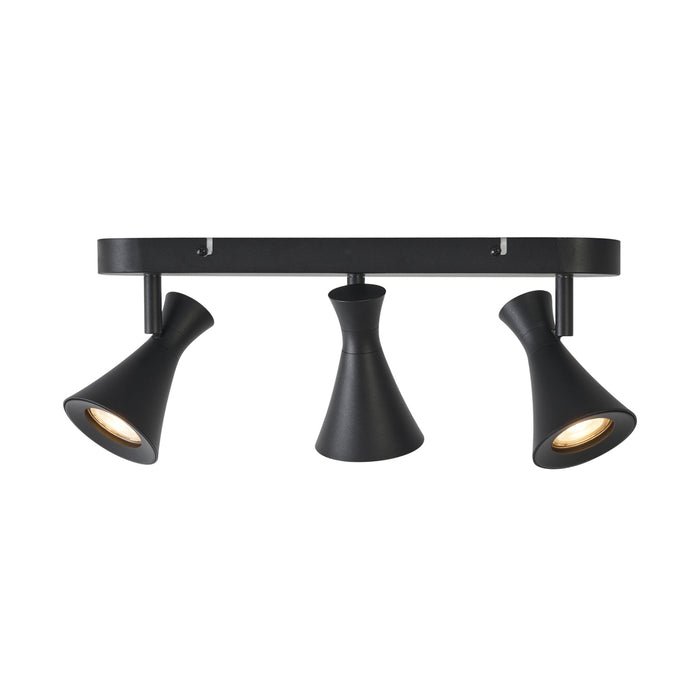 QAZQA Moderne plafondspot zwart 3-lichts draai- en kantelbaar -