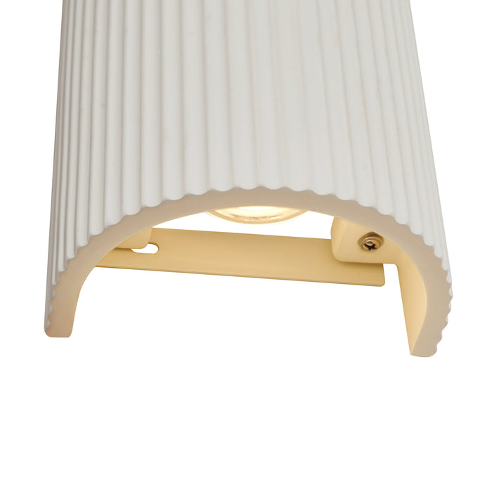QAZQA Scandinavische wandlamp beige halfrond 2-lichts - Plaster