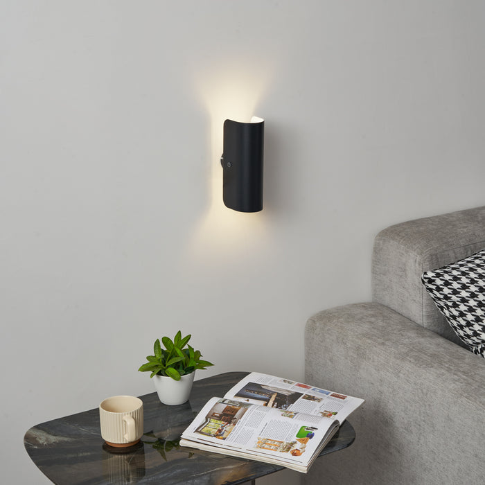 QAZQA Moderne wandlamp zwart 2-lichts - Gotthard