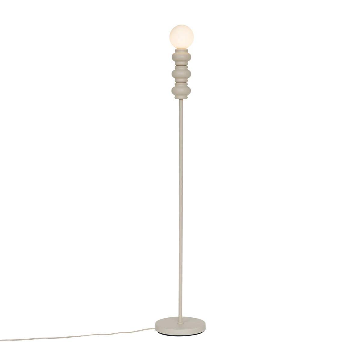 QAZQA Retro vloerlamp beige met mat glas - Fedde