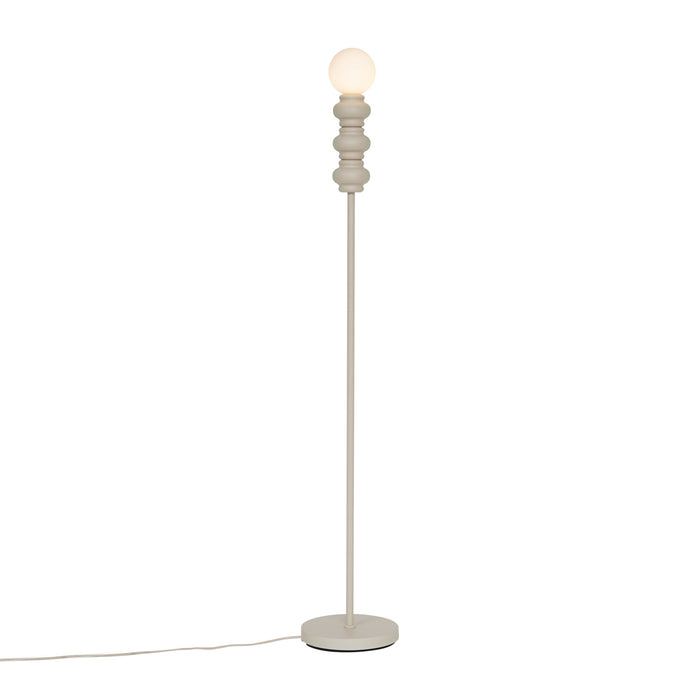 QAZQA Retro vloerlamp beige met mat glas - Fedde