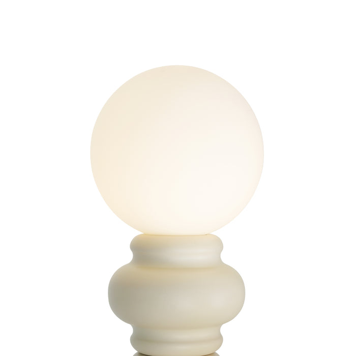 QAZQA Retro vloerlamp beige met mat glas - Fedde