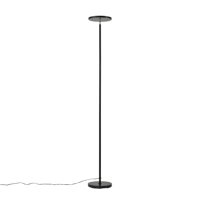 QAZQA Moderne vloerlamp zwart incl. LED dimbaar RGB met