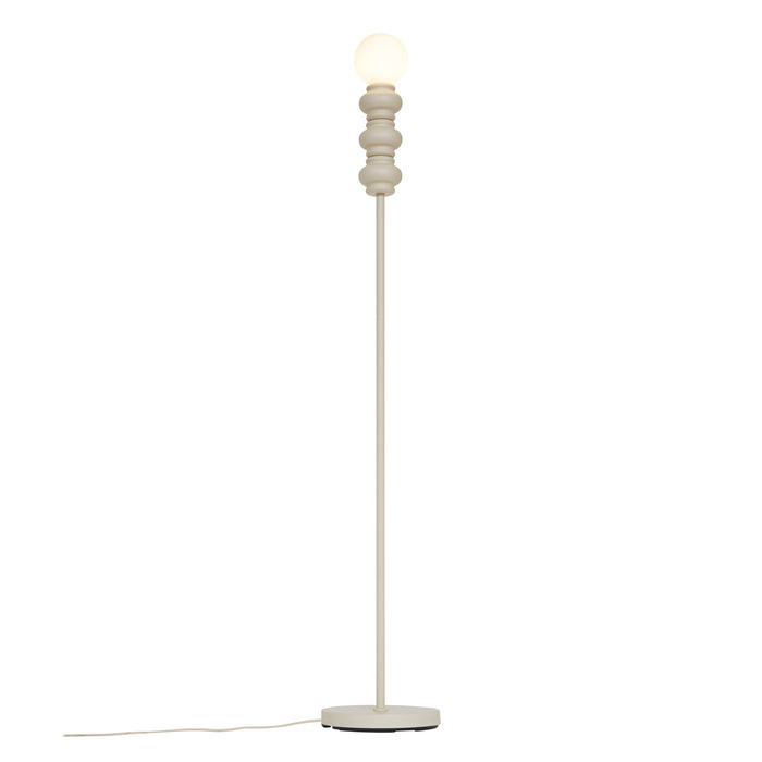 QAZQA Retro vloerlamp beige met mat glas - Fedde