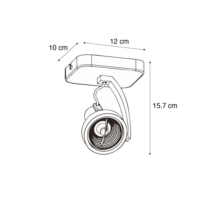 QAZQA Design plafondspot zwart GU10 70mm draai- en kantelbaar - Vo