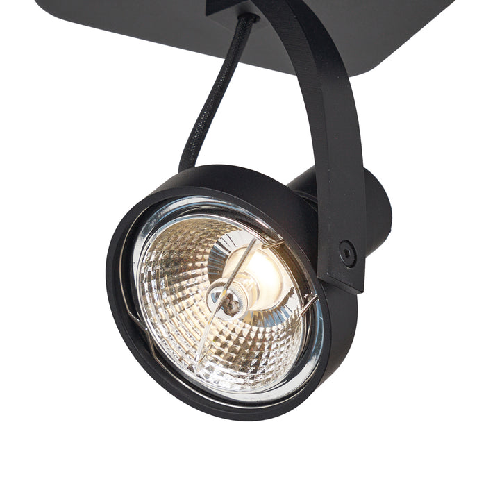 QAZQA Design plafondspot zwart GU10 70mm draai- en kantelbaar - Vo