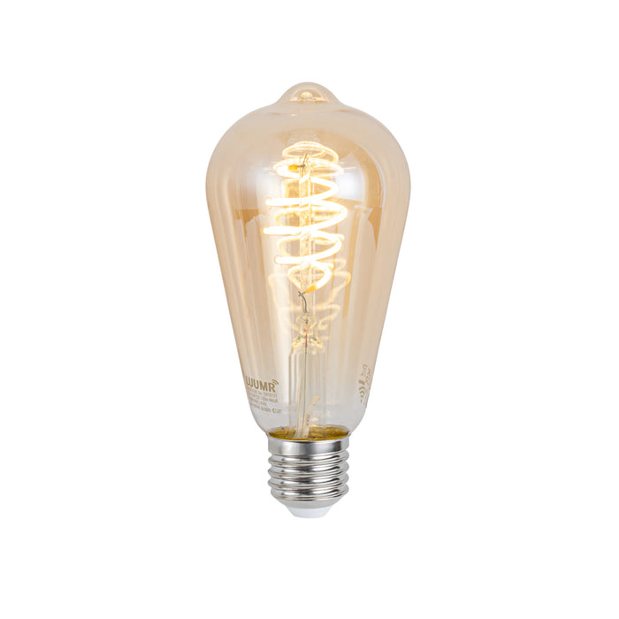 QAZQA Smart vloerlamp bamboe incl. Wifi ST64 - Yvonne