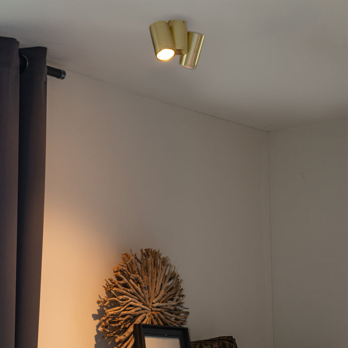 QAZQA Smart spot messing 2-lichts verstelbaar incl. 2 Wifi GU10 50mm