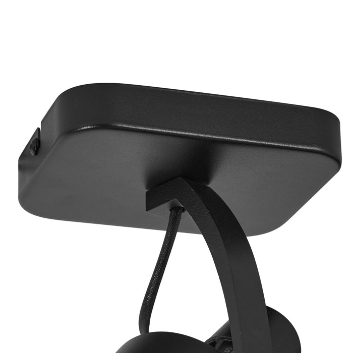 QAZQA Design plafondspot zwart GU10 70mm draai- en kantelbaar - Vo