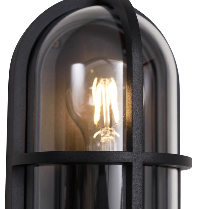 QAZQA Buiten wandlamp zwart ovaal IP65 - Target