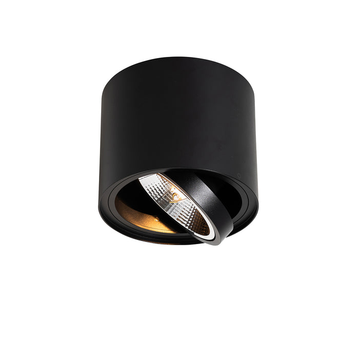 QAZQA Smart plafondspot zwart draai- en kantelbaar incl. Wifi GU10
