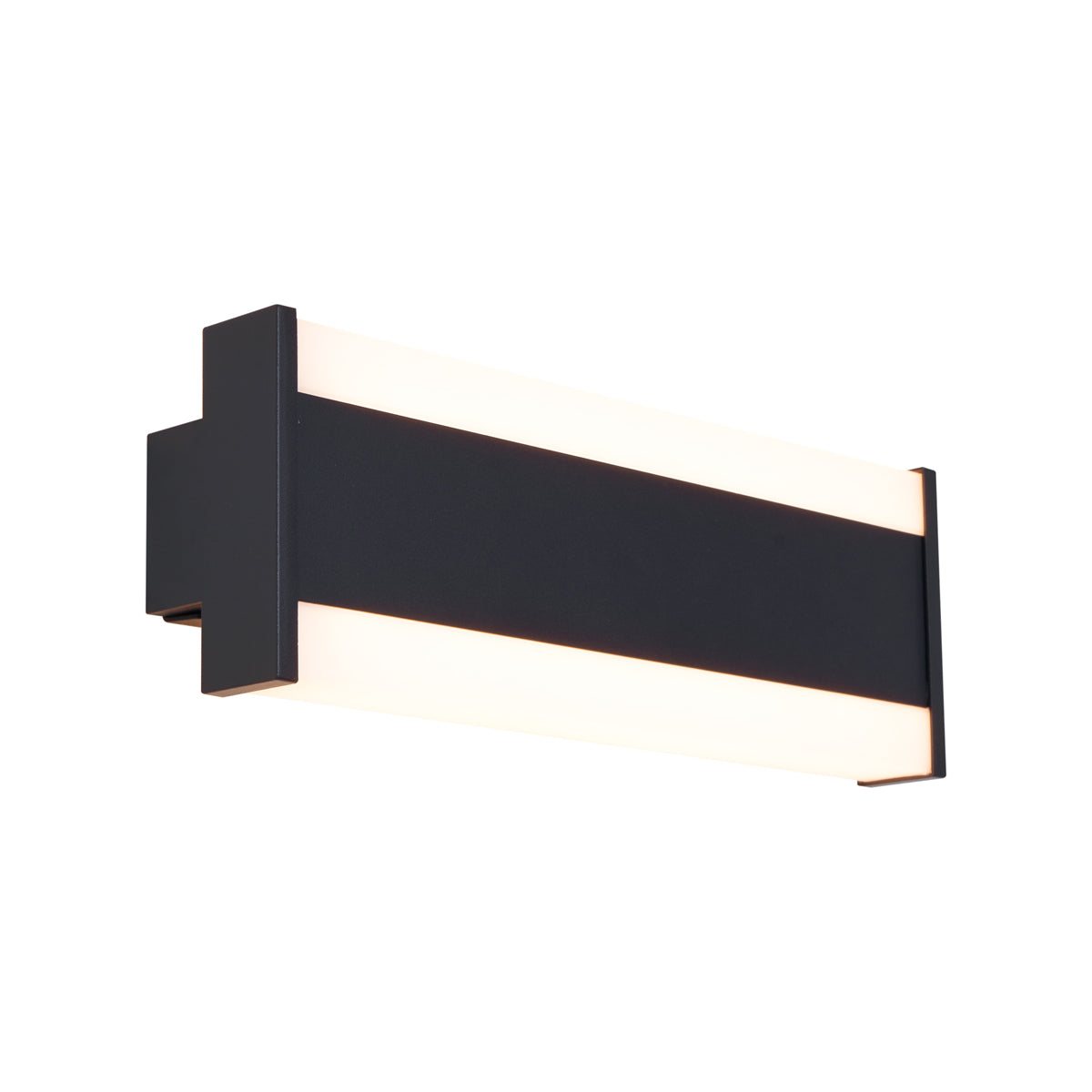 QAZQA Moderne wandlamp zwart 30cm incl. LED CCT IP54 - Vanya