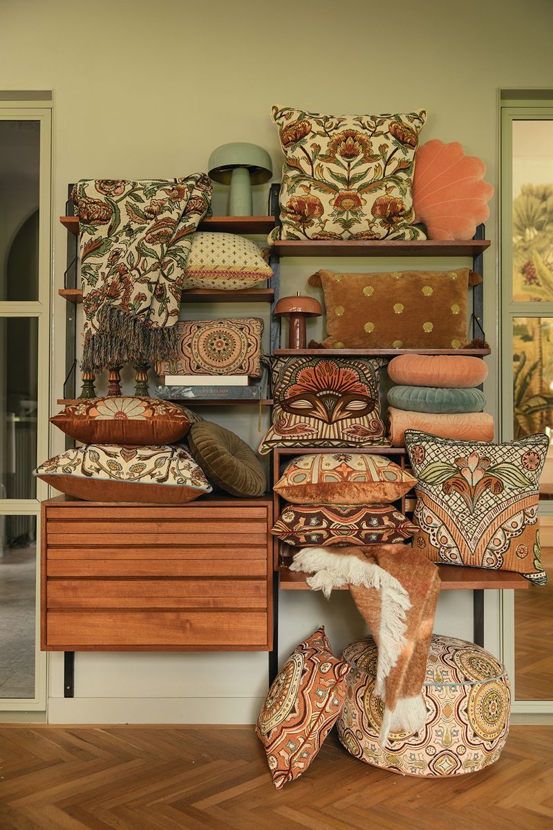 Sissy-Boy Multicolour poef met print