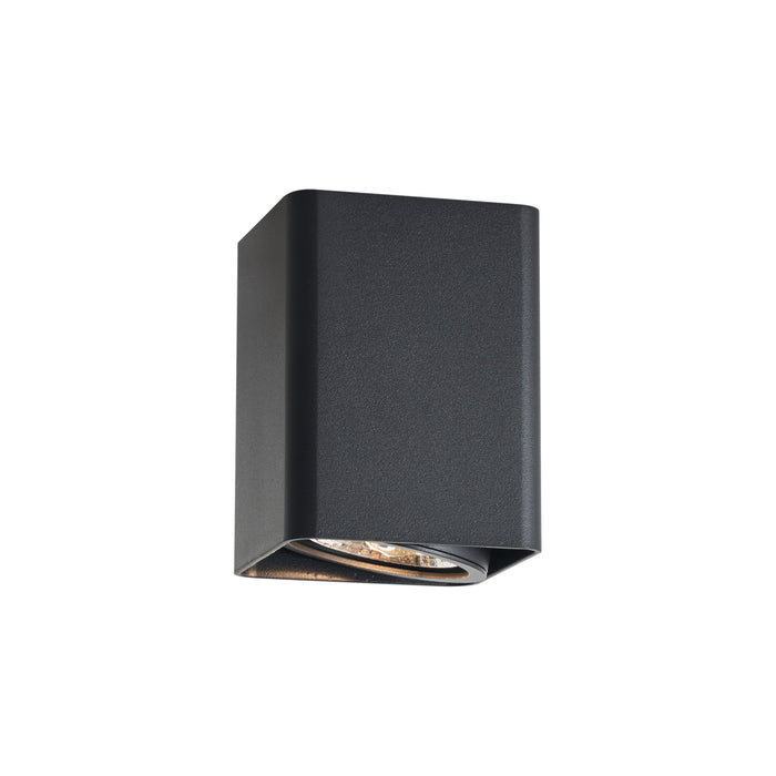 QAZQA Design opbouwspot zwart GU10 70mm draai- en kantelbaar - Vox