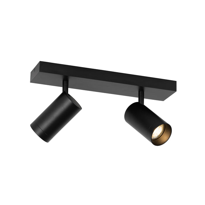 QAZQA Smart plafondspot zwart verstelbaar 2-lichts incl. 2 Wifi GU10