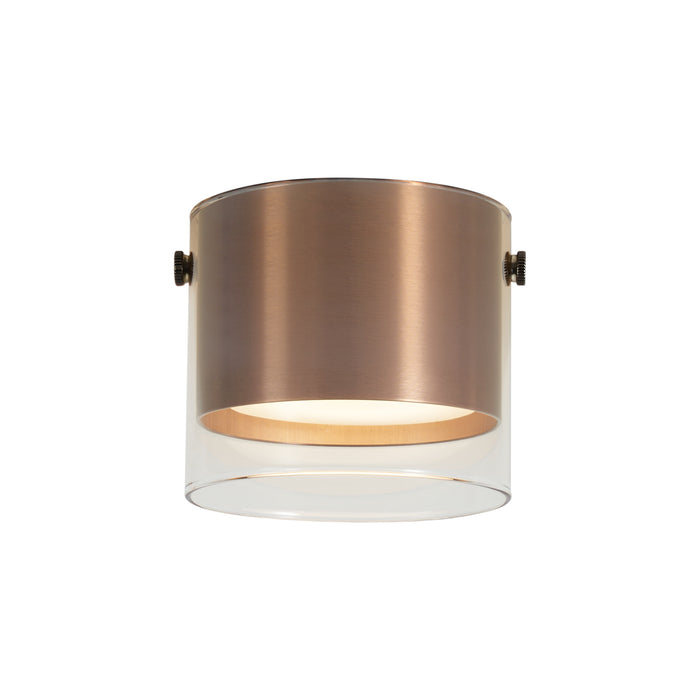 QAZQA Moderne opbouwspot donker brons met glas - Drain