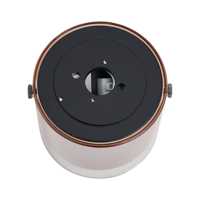 QAZQA Moderne opbouwspot donker brons met glas - Drain