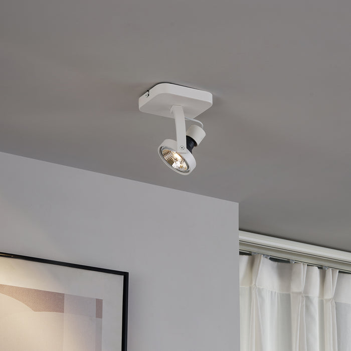 QAZQA Design plafondspot wit GU10 70mm draai- en kantelbaar - Vo