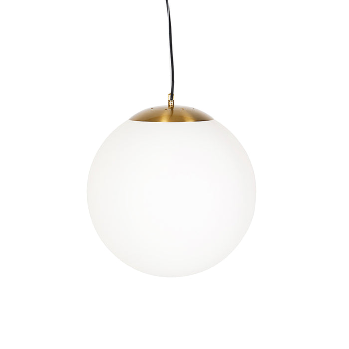 QAZQA Smart Scandinavische hanglamp goud met opaal glas 40cm incl.