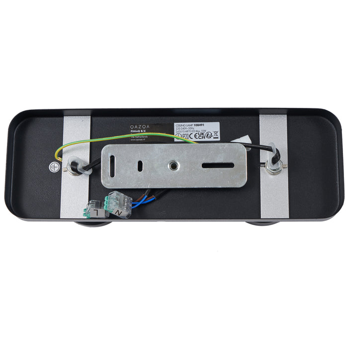 QAZQA Design plafondspot zwart GU10 70mm 2-lichts draai- en